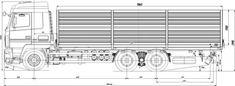 Маз 6312 чертеж